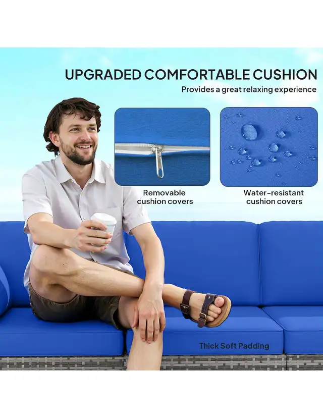Sofa:3-Seat Outdoor/Patio/Balcony. (Brand New!) - Photo 2
