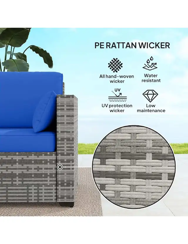 Sofa:3-Seat Outdoor/Patio/Balcony. (Brand New!) - Photo 3