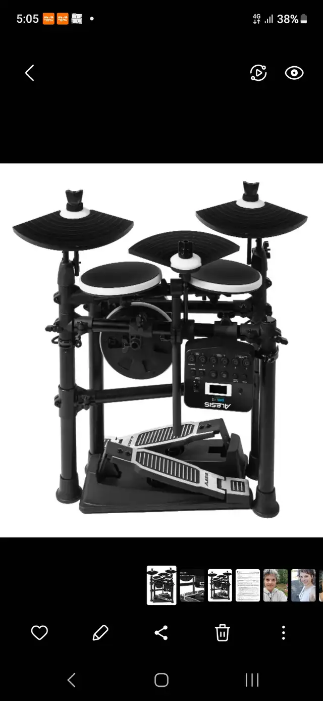 Alesis DM series electronic drum kit. Dbl kick. W'Laptop connect