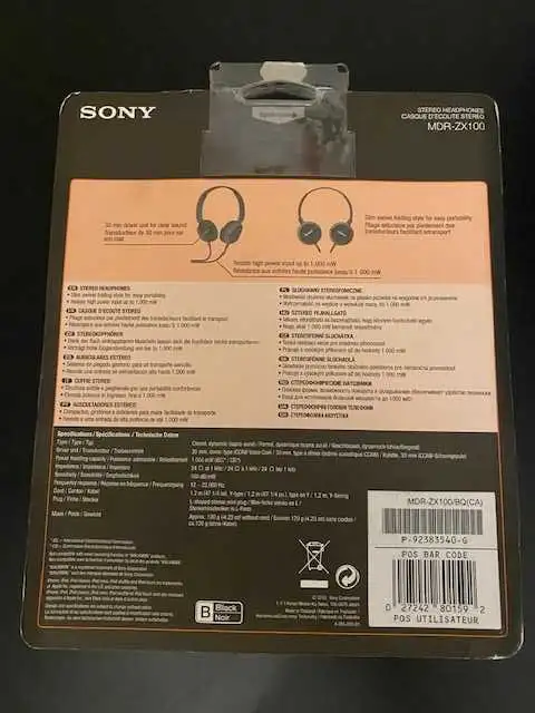 Sony MDR-ZX100 2010 Headphones BNIB - Photo 2