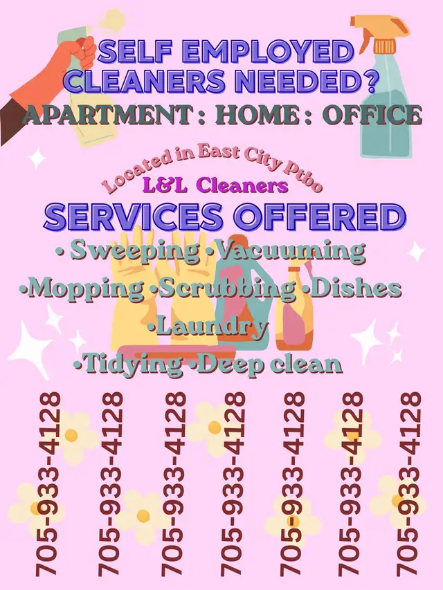 Self-employeed Cleaners