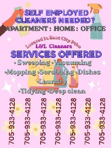 Self-employeed Cleaners