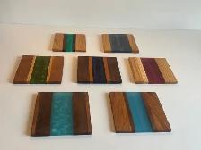 Wood/Epoxy Coasters - Photo 2
