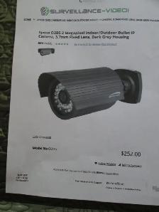 SEPCO VIDEO SURVIELANCE CAMERA No.0285