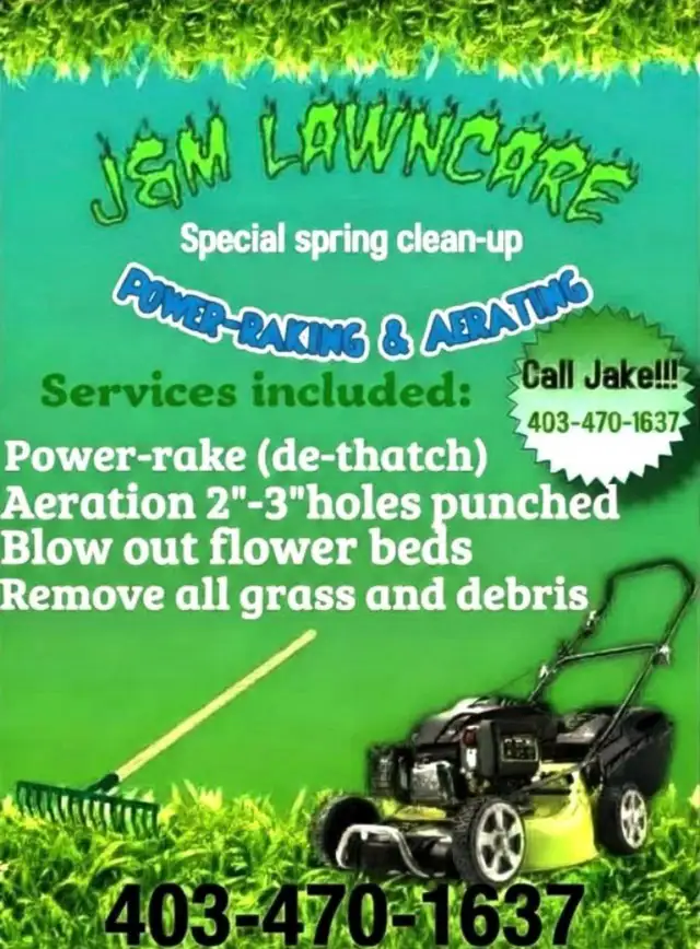 Aerating Power-raking spring cleanup