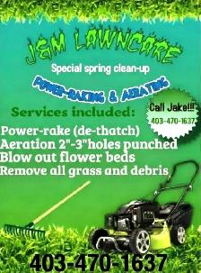 Aerating Power-raking spring cleanup