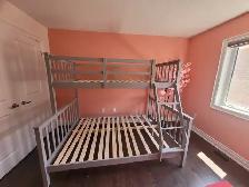Single Over Double Solid Wood Bunk Bed