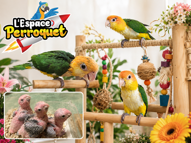 ❤️ Bébé Caique à ventre blanc disponible @L'Espace Perroquet ❤️ - Photo 3