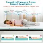 NEW 3' GEL FOAM MATTRESS TOPPER KING SIZE DARK GRAY B0BQHLGB3H - Photo 2