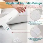 NEW 3' GEL FOAM MATTRESS TOPPER KING SIZE DARK GRAY B0BQHLGB3H - Photo 3
