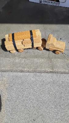 Large wooden truck and block set.