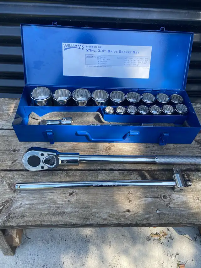 Williams Snap-On 21 piece 3/4 inch Socket Set