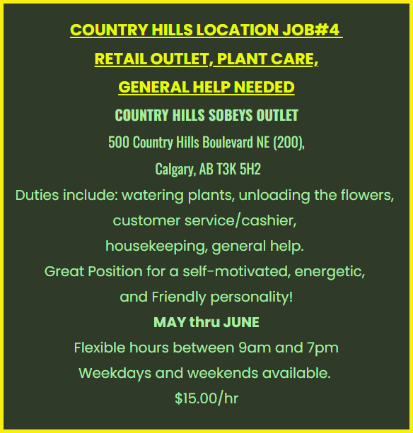 Calgary Country Hills Help Wanted - Photo 2