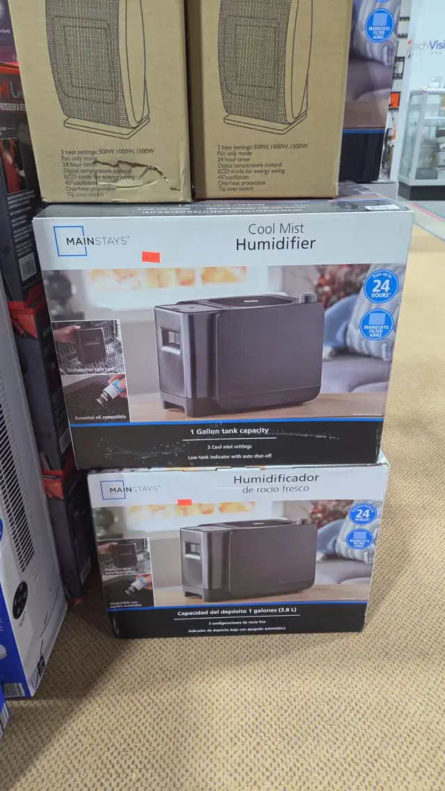 MAINSTAYS COOL MIST HUMIDIFIER