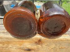 2 Vintage Amber Glass Jugs Chambord 4L Carboys with Handles ! - Photo 6