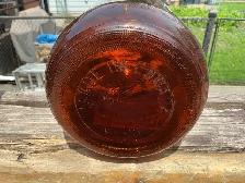 2 Vintage Amber Glass Jugs Chambord 4L Carboys with Handles ! - Photo 7