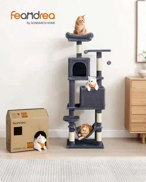 Brand New Cat Tree 2 Perches 2 Caves Special $109 - Photo 3