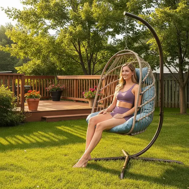 Brand New 1-Seat or 2-Seat Hanging Egg Chair From $169 to $199