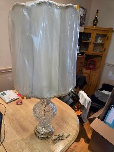 Lampe en cristal avec abat-jour