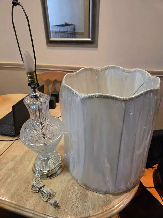 Lampe en cristal avec abat-jour - Photo 3