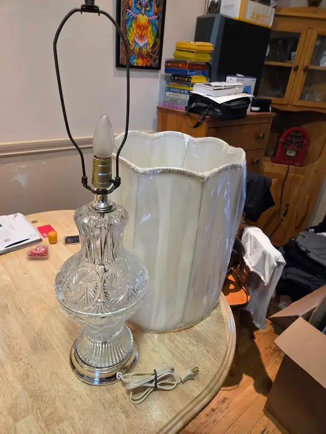 Lampe en cristal avec abat-jour - Photo 4