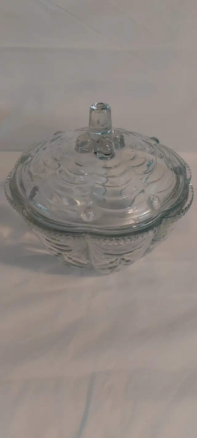 Crystal Clear Candy Dish / Crystal Sugar or Candy Dish
