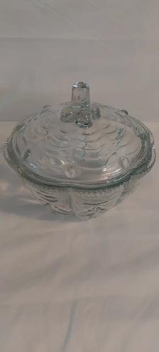 Crystal Clear Candy Dish / Crystal Sugar or Candy Dish
