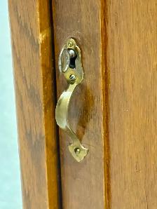 Antique OAK WOOD Arts & Crafts Music Cabinet (c. 1930s) - Photo 4