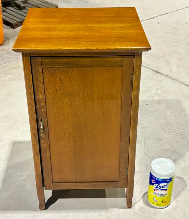 Antique OAK WOOD Arts & Crafts Music Cabinet (c. 1930s) - Photo 10