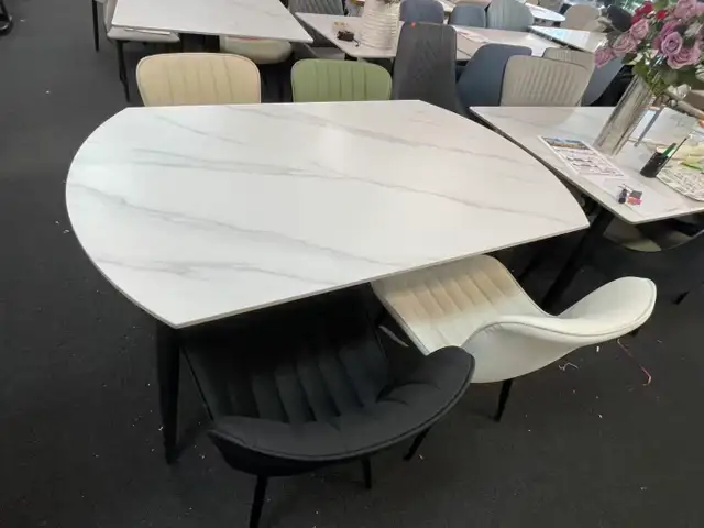 Brand New 1.35m Diameter Sintered Stone Dining Table $399 - Photo 4