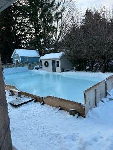 Outdoor Rink set up!