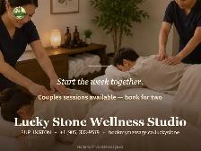 Start the week together.A couples massage to reconnect and rel