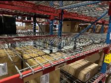 Used light duty wire mesh decks 42" x 46" and 8’ x 2"  beams