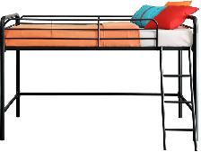 NEW BLACK LOFT BED FRAME WITH LADDER 331811
