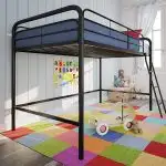 NEW BLACK LOFT BED FRAME WITH LADDER 331811 - Photo 2