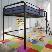 NEW BLACK LOFT BED FRAME WITH LADDER 331811 - Photo 2