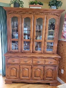Solid maple buffet and hutch