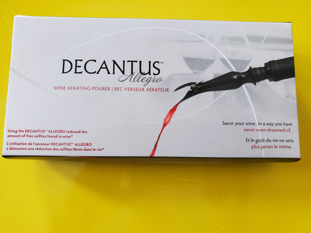 BEC VERSEUR AÉRATEUR DÉCANTUS ALLÉGRO POUR VIN ROUGE: $10.00 - Photo 2