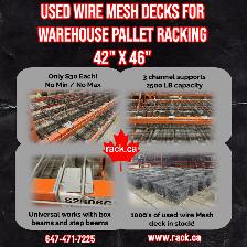 OVER 10,000 USED WIRE MESH DECKS 42' x 46' FOR WAREHOUSE RACK