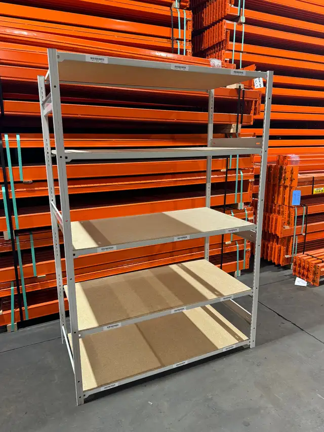 Used industrial shelving - 24' deep x 46' wide 6'/ 8'/ 12' tall