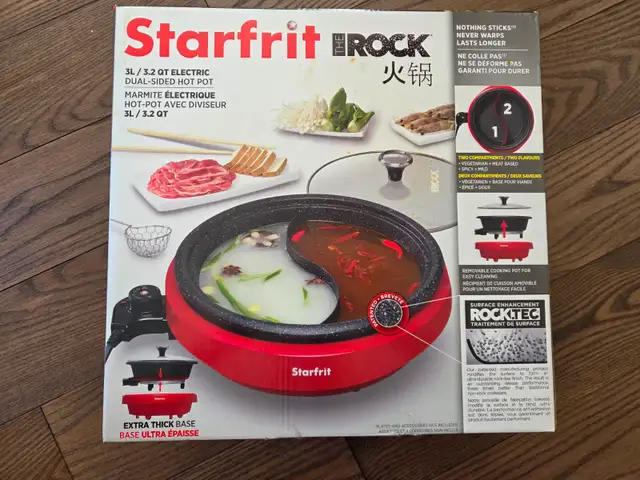 Starfrit The Rock Dual-Sided Electric Hot Pot - Non-Stick - Photo 9