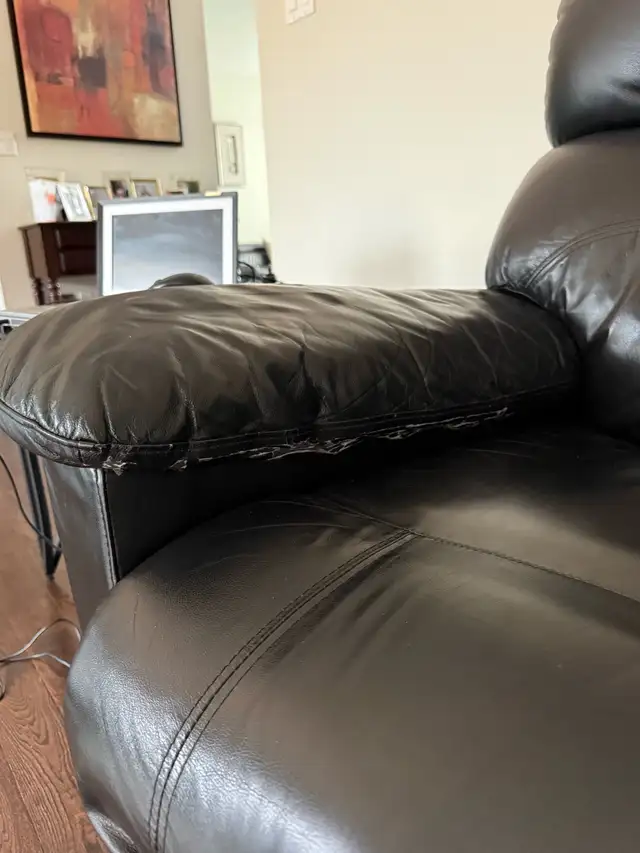 Leather Loveseat Recliner - 2 Available - Photo 6