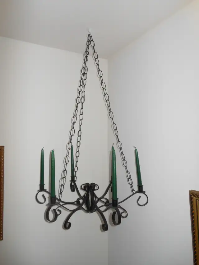 Chandelier en fer forgé - Photo 3