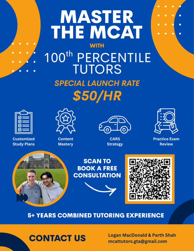 100th Percentile MCAT Tutors | $50/Session | In-Person & Online