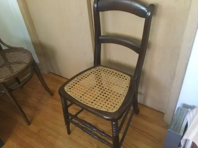 Solid Wood Chair, Cane Seating - Photo 3