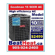 15 SEER Goodman Air conditioner with installation from $2499