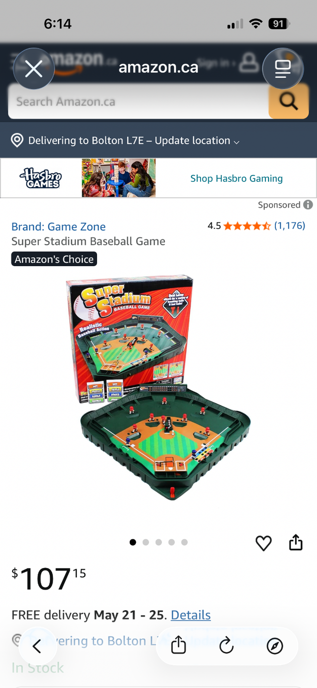 Game Zone "Super Stadium" Baseball Game (Original Box. COMPLETE) - Photo 8