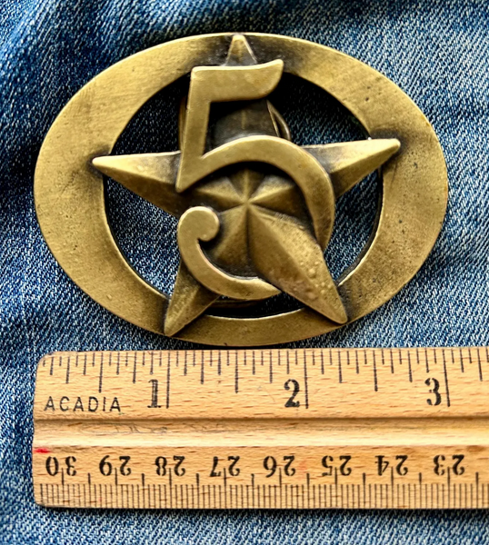 Vintage Seagram's Five Star Belt Buckle