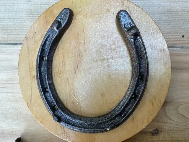 Antique Horse Shoe on Wood Plaque ! - Photo 2