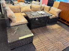 Brand New 8pcs Patio Furniture Set Firepit Table Special $869